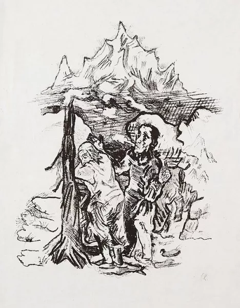 Oskar Kokoschka — Furcht und Hoffnung (Der Mann tröstet das Weib)