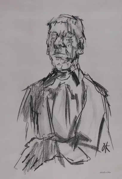 Oskar Kokoschka — Selbstbildnis (Halbfigur), 1965/66