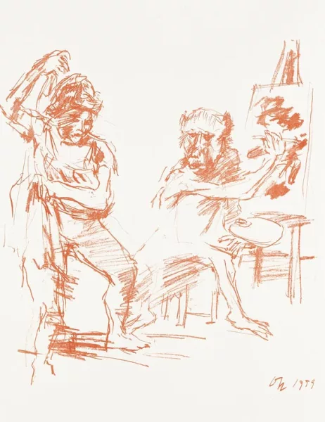 Oskar Kokoschka — 2 Bll.: Action Painter. Ruth V