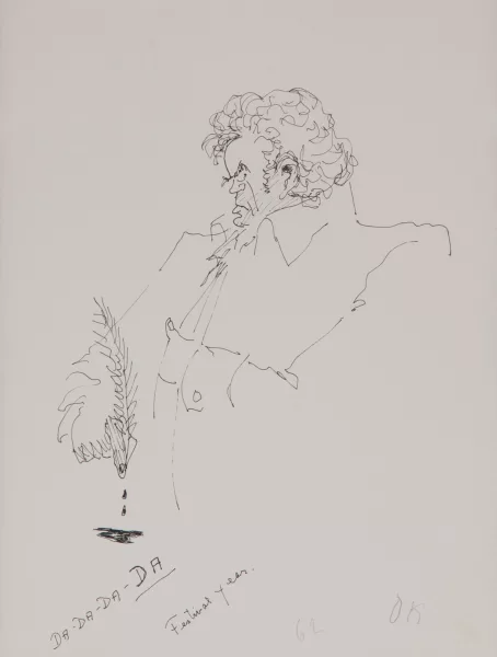 Oskar Kokoschka — Da-Da-Da-DA", Caricature de Beethoven