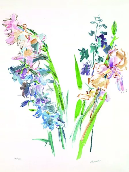 Oskar Kokoschka — Lilien und Rittersporn