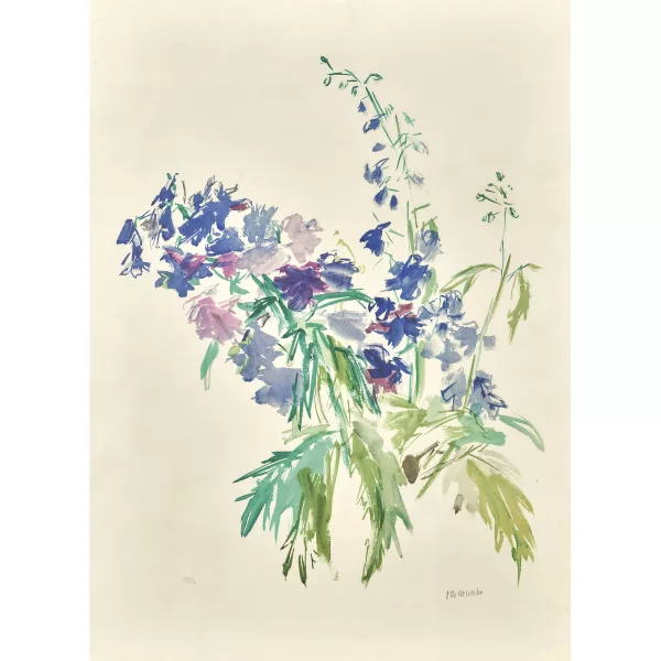 Oskar Kokoschka — "Delphinium".