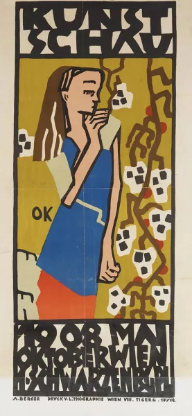 Oskar Kokoschka — Baumwollpflückerin - Plakat für die Kunstschau Wien im Sommer 1908