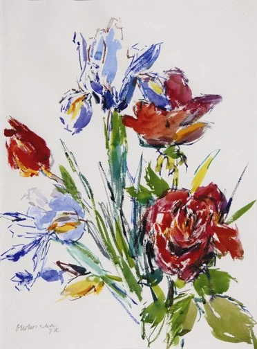 Oskar Kokoschka — Blumen, 1972