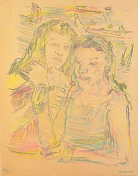 Oskar Kokoschka — Zwei Mädchen mit Taube