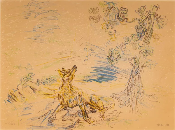 Oskar Kokoschka — Der Fuchs und die sauren Trauben. 1952
