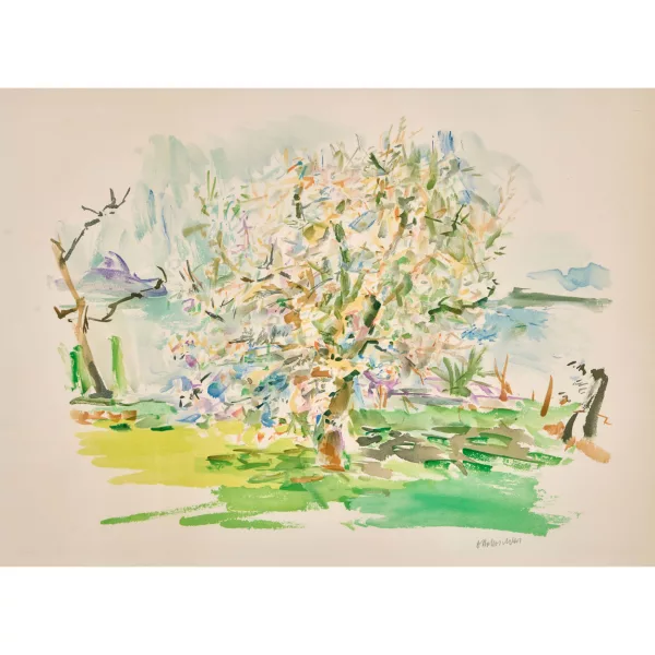 Oskar Kokoschka — "Blühender Apfelbaum".