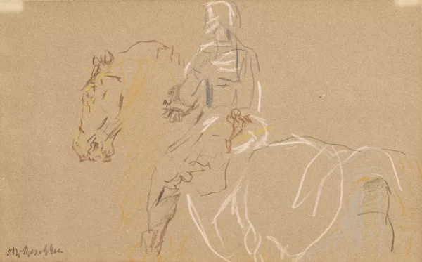 Oskar Kokoschka — Esquisse d'un homme à cheval