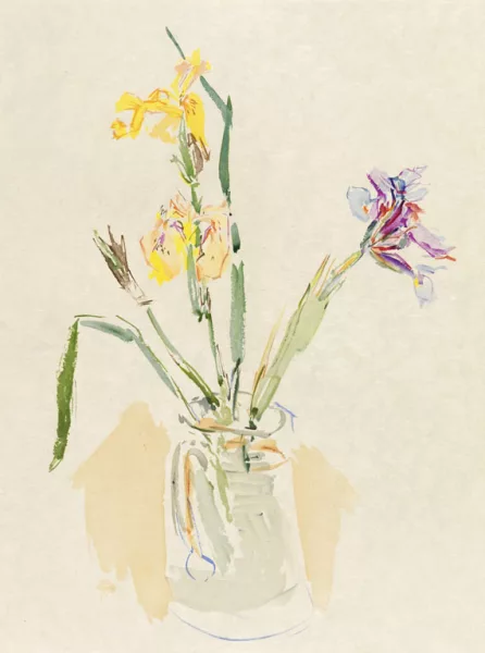 Oskar Kokoschka — Gelbe und violette Iris