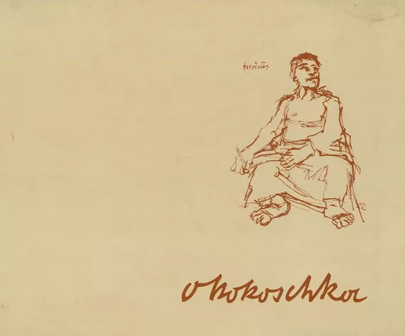 Oskar Kokoschka — Lot, 7 Bücher z. T. mit Widmung.