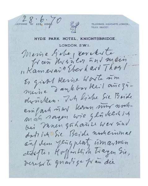 Oskar Kokoschka — Eigh. Briefe, Fotografien, Karten. 15 Tle. 1920
