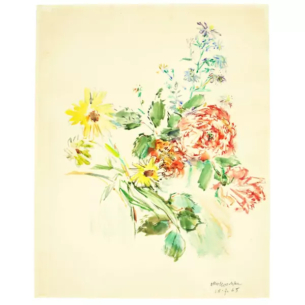 Oskar Kokoschka — Bunte Sommerblumen — Galerie Kornfeld