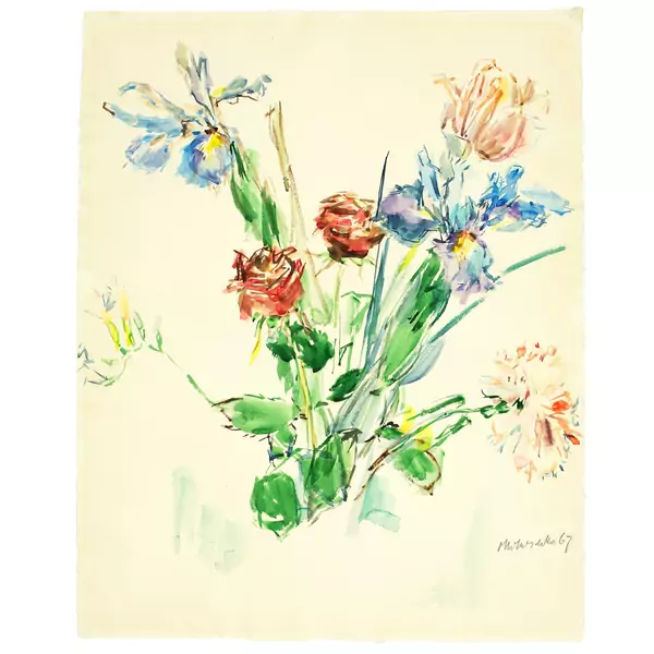 Oskar Kokoschka — Rosen und Iris — Galerie Kornfeld
