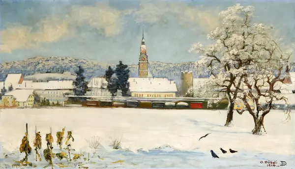 Verschneite Zofinger Altstadt