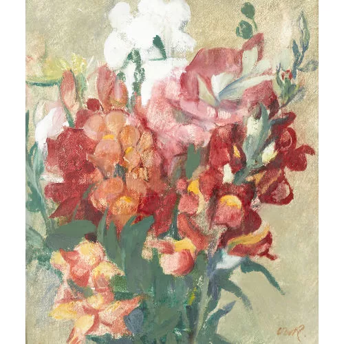 Ottilie W. Roederstein — Stillleben mit Löwenmäulchen.