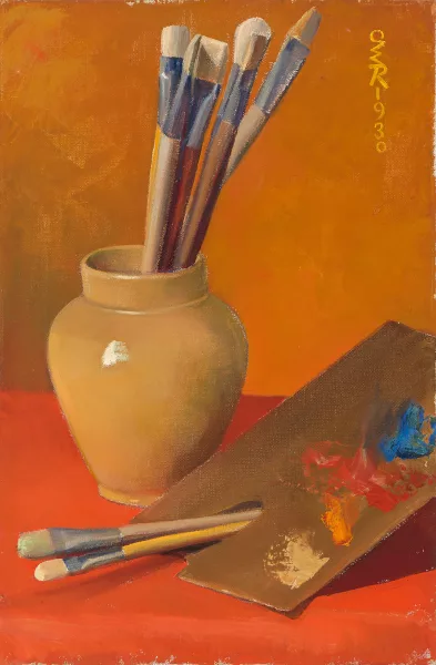 Ottilie W. Roederstein — Stillleben mit Malutensilien, 1930