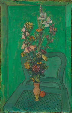 Blumen auf Stuhl