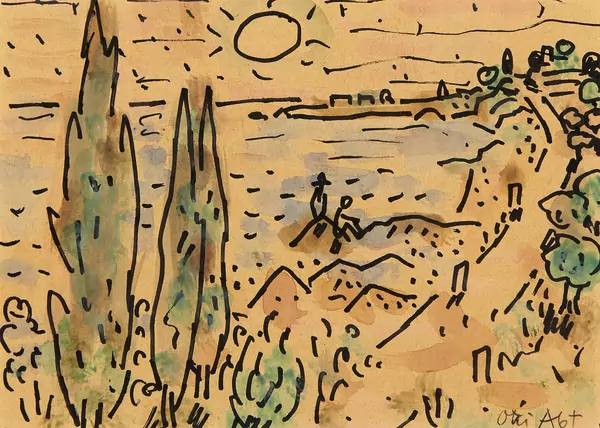 Uferstrasse am Mittelmeer