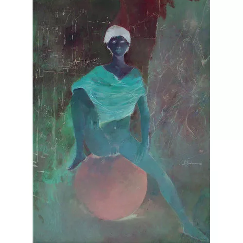 Otto Bachmann — Knabe auf einem Ball.