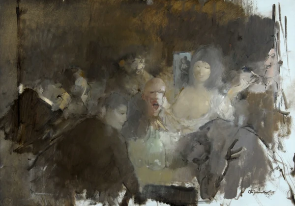 Otto Bachmann — Kneipenszene, 1975