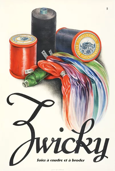 Otto Baumberger — Zwicky - Soies à coudre et à broder, 1927