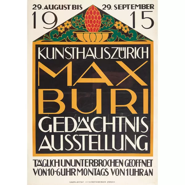 "Kunsthaus Zürich Max Buri Gedächtnis Ausstellung 1915"