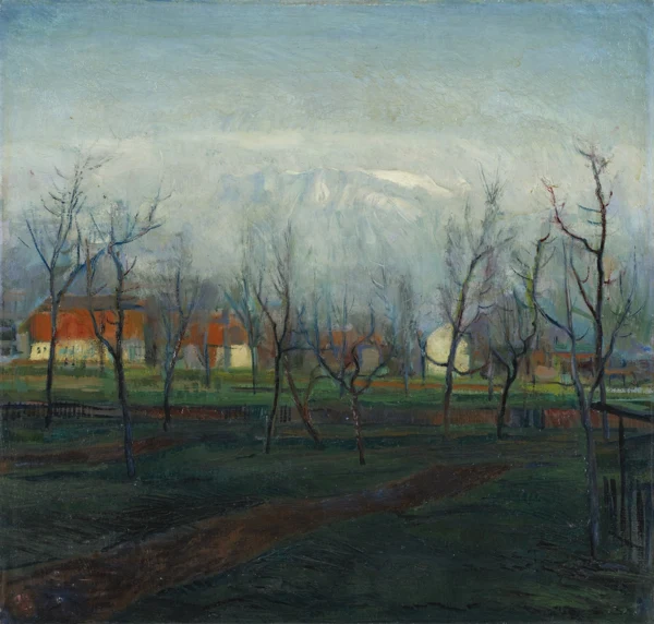 Otto Baumberger — FRÜHLINGSLANDSCHAFT MIT GLÄRNISCH (VORFRÜHLING I), 1926SPRING LANDSCAPE WITH GLÄRNISCH (EARLY SPRING I), 1926