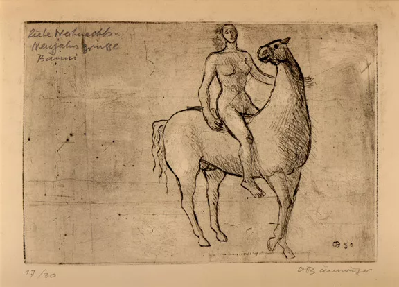 Otto Charles Bänninger — Reitender Akt, 1950