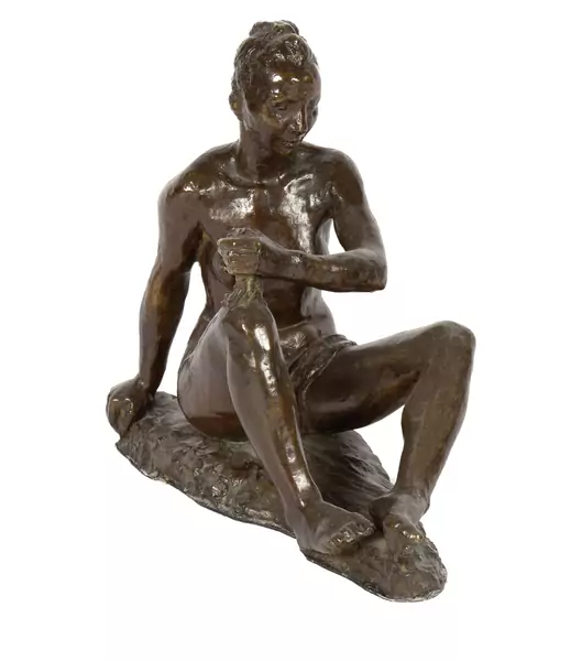 Otto Charles Bänninger — Sitzende mit Tuch — Galerie Kornfeld