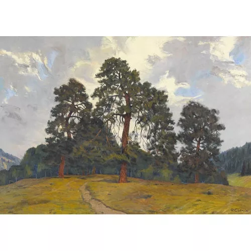 Otto Clénin — Bewaldete Landschaft.
