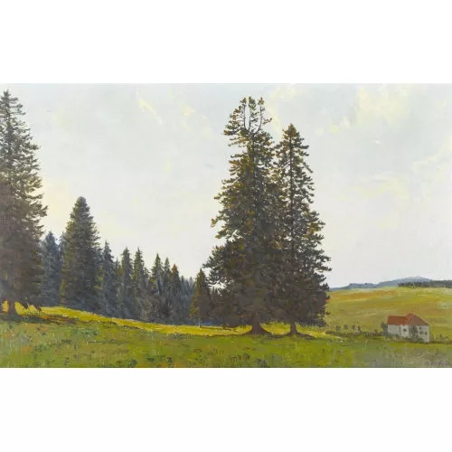 Otto Clénin — Waldrand mit Bauernhof.