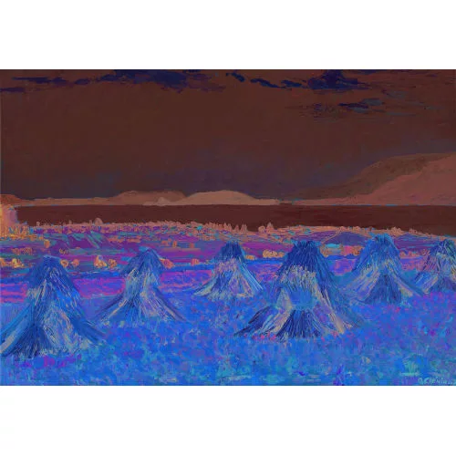 Otto Clénin — Sommerliche Feldlandschaft am Bielersee.