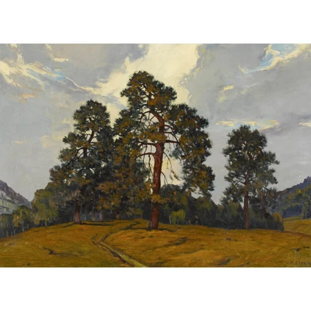 Landschaft mit Baumgruppe