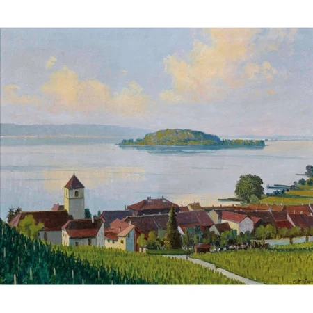 Blick auf Twann und die St. Petersinsel
