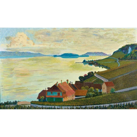 Blick auf Bielersee und St. Petersinsel