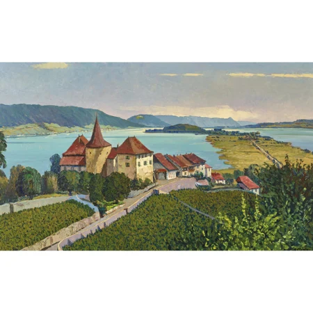 Blick auf Erlach und die St. Petersinsel