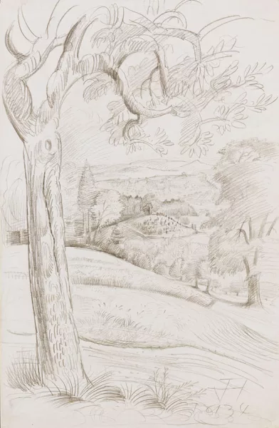 Otto Dix — Landschaft mit Nußbaum