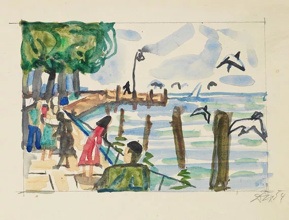 Otto Dix — Uferpromenade am Bodensee