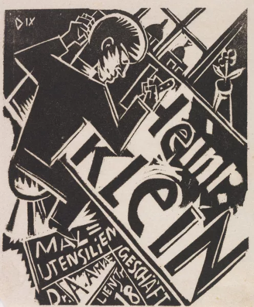 Otto Dix — Heinr. Klein, Malutensilien, Linolschnitt