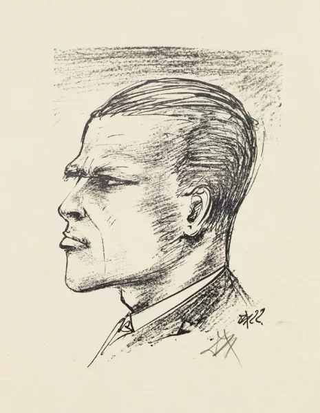 Otto Dix — Selbstportrait im Profil