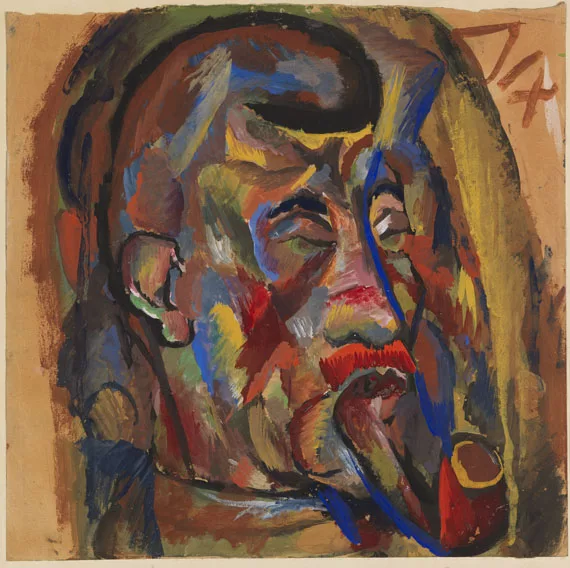 Otto Dix — Porträt eines Pfeiferauchenden