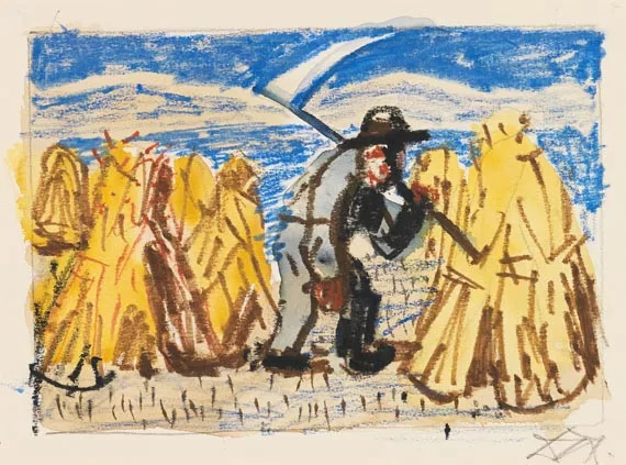 Otto Dix — Bauer mit Sense