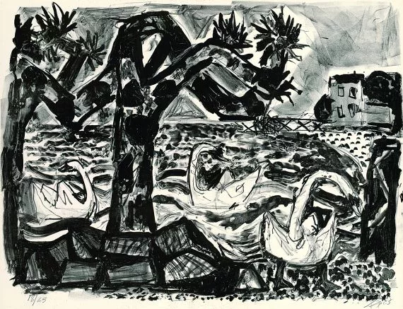 Otto Dix — Bodenseelandschaft (mit Schwänen)