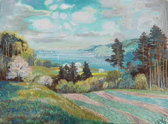 Otto Dix — Frühling auf der Höri mit Blick auf Steckborn