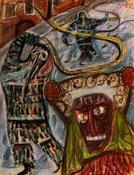 Otto Dix — Alemannische Masken (Masken auf der Strasse). 1952