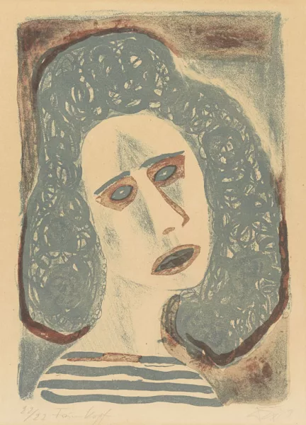 Otto Dix — Frauenkopf