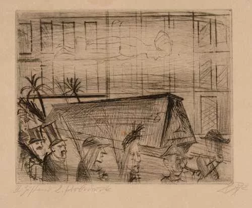 Otto Dix — Begräbnis. 1922.