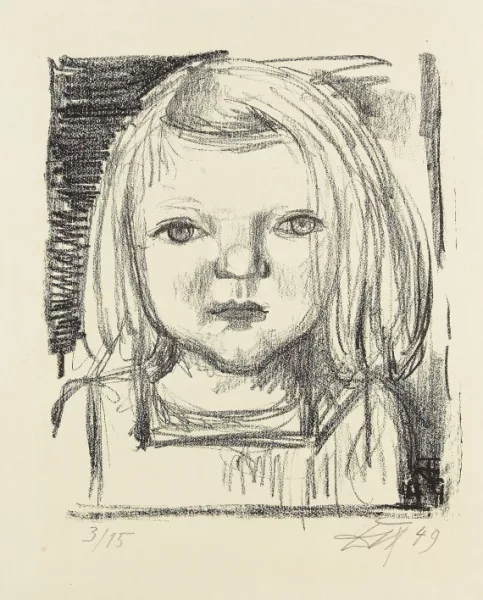 Otto Dix — Kind II (Tochter Bienert, Blick auf den Betrachter gerichtet)