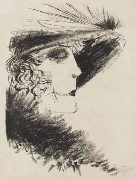 Otto Dix — Dame mit Reiher