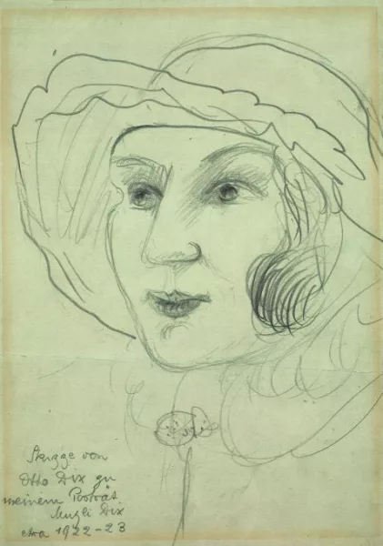 Otto Dix — Mutzli Dix mit Hut